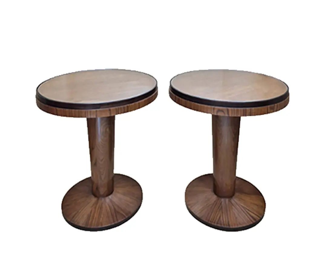 Pair of teakwood Art Deco Side Tables - The Past Perfect Collection Singapore