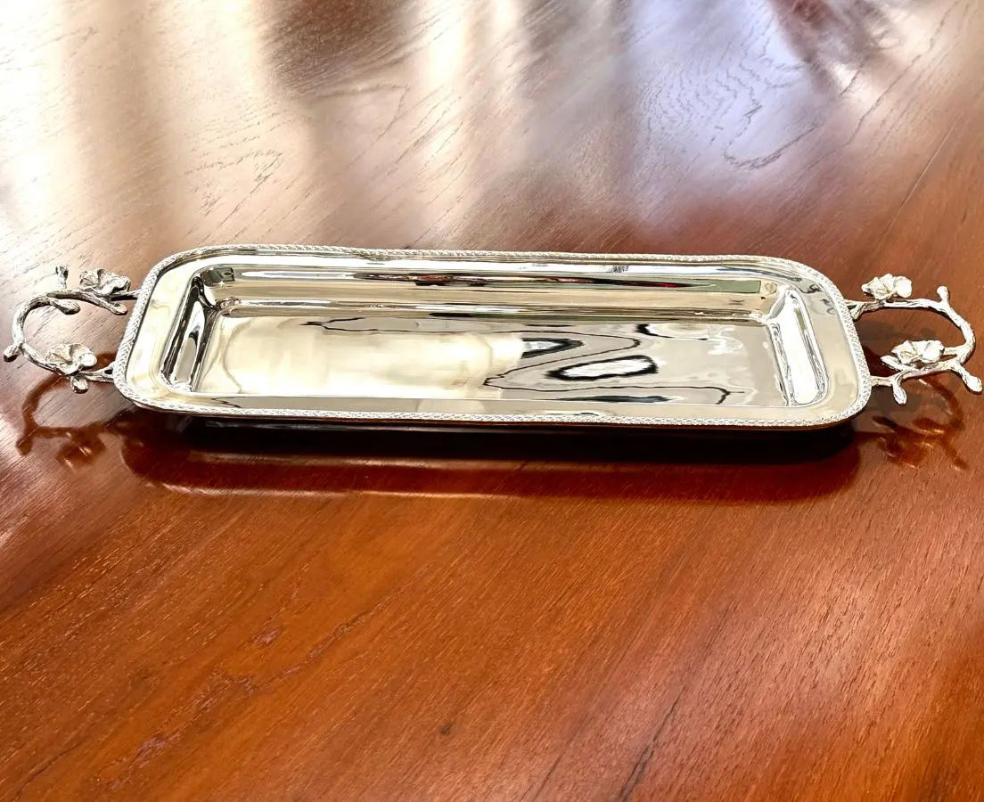 Nickel Plated Argent Tray Rectangle-Good Earth
