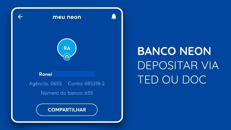 Banco Neon Depositar Via TED ou DOC Banco Neon Depositar Via TED ou DOC