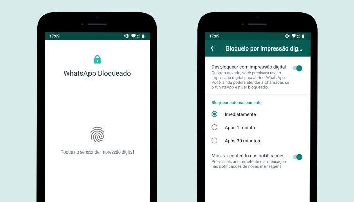 Bloqueio por Impressão Digital no WhastApp Bloqueio por Impressão Digital no WhastApp