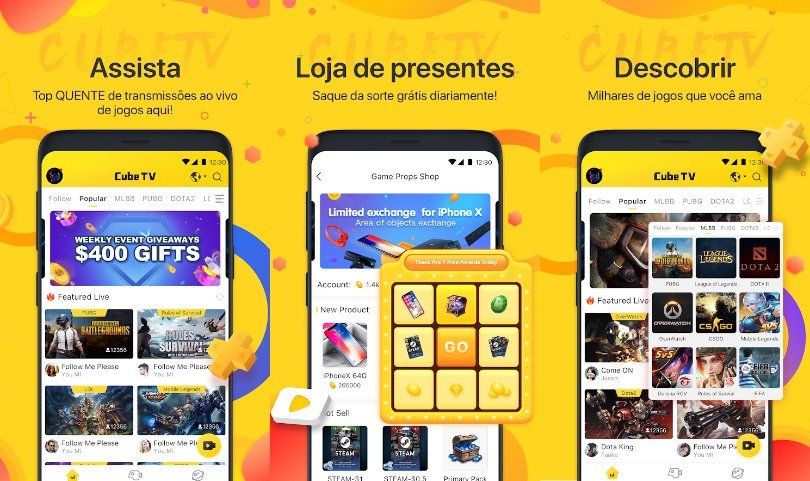 Cube TV - Live Streaming de Jogos Cube TV - Live Streaming de Jogos