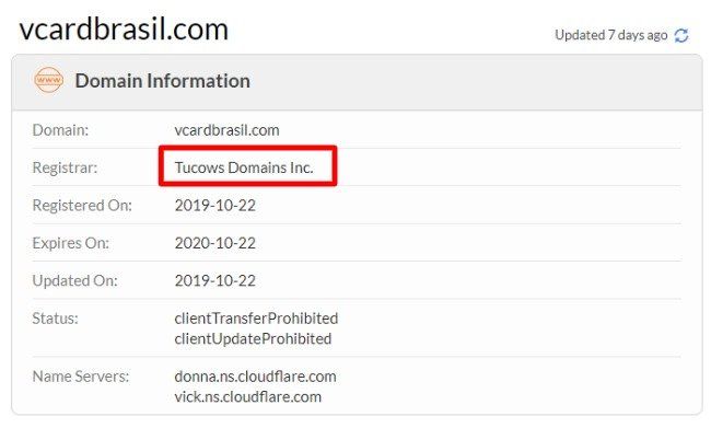 VcardBrasil Tucows Domains Inc VcardBrasil Tucows Domains Inc