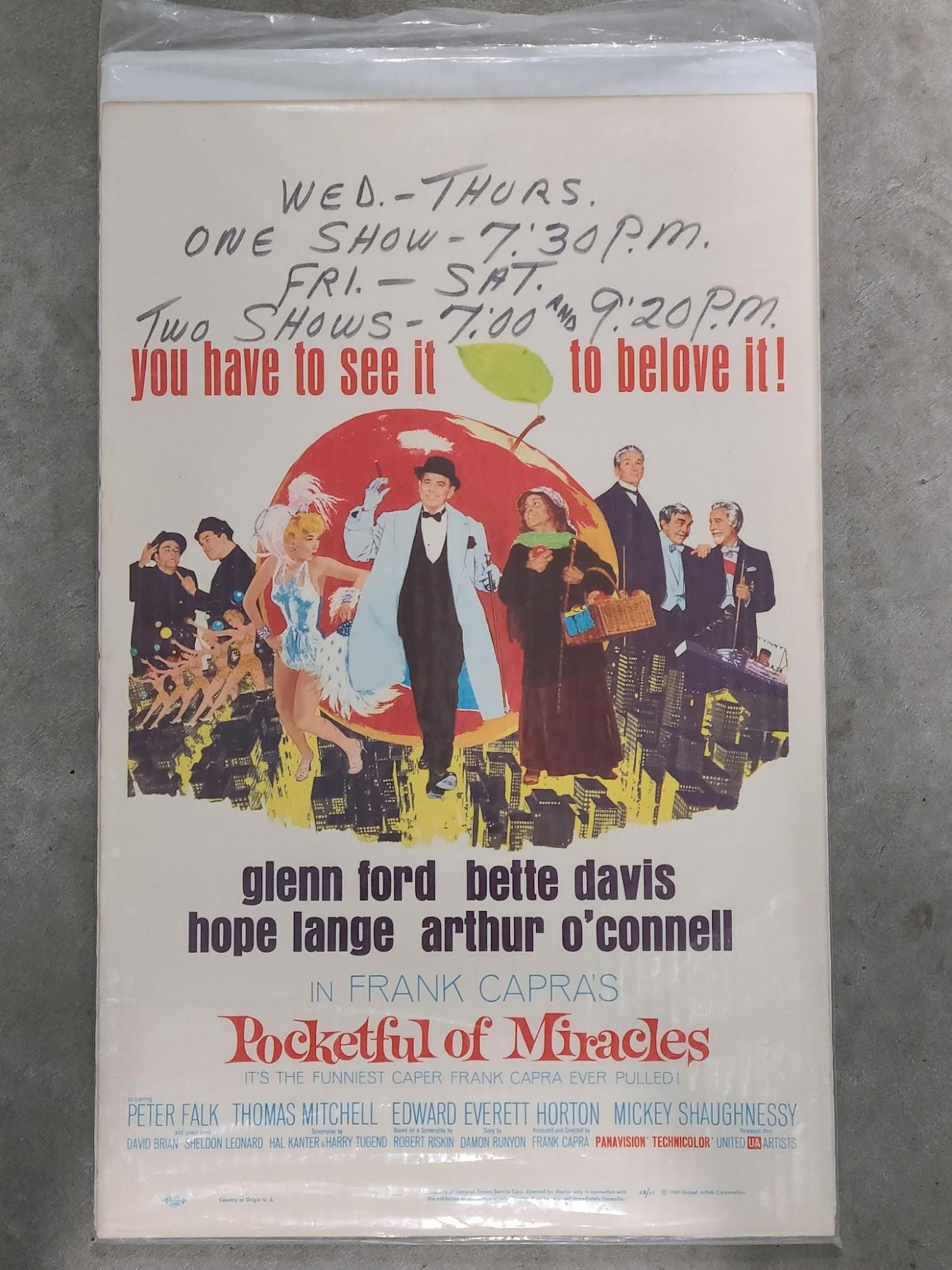 A Pocketful Of Miracles 1961 Window Cards