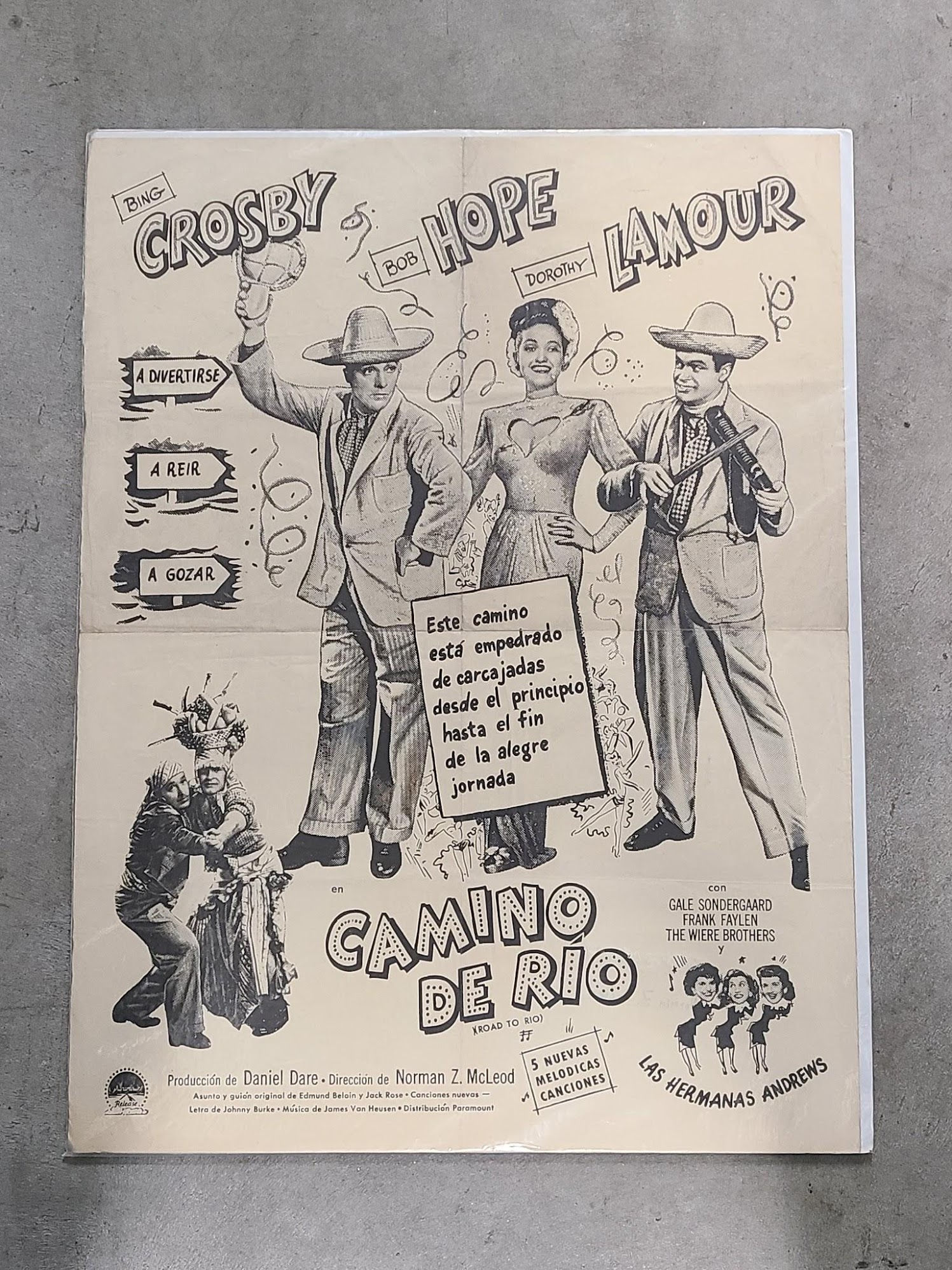Road To Rio 1947 1 Sheets/US