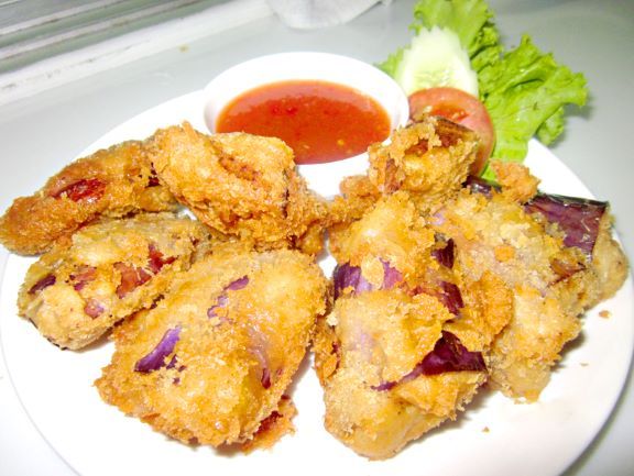 Golden Fried Eggplant