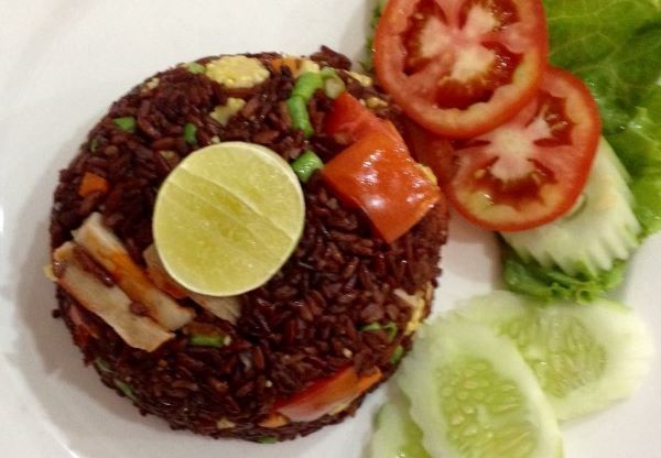 Green Curry Tempeh with Black Rice