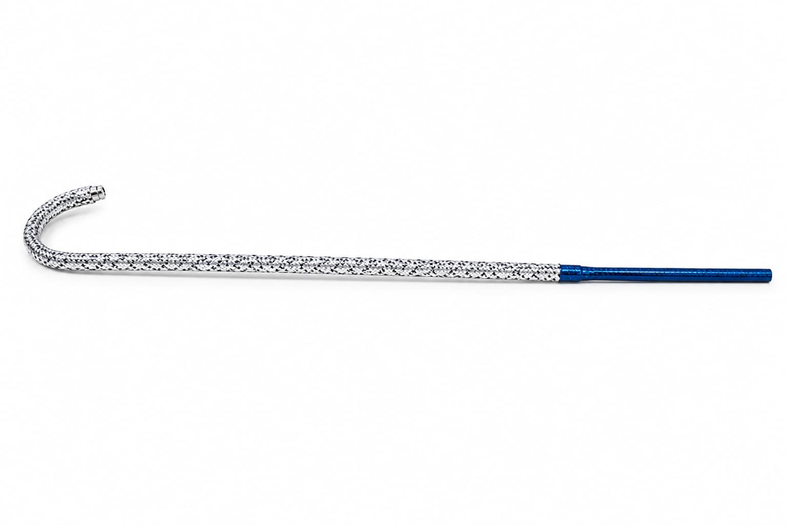 Silver & Blue Belly Dance Cane (Assaya) - Holographic Sequined Dance Stick for Saidi & Folkloric Costumes