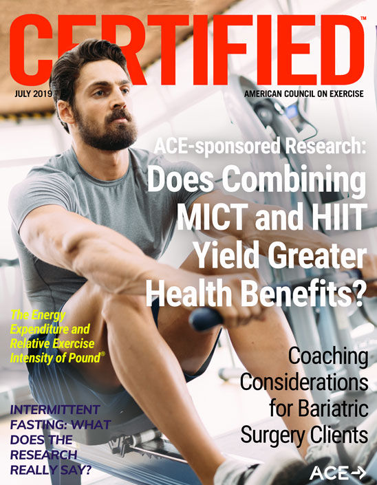 ACE - Certified™: July 2019 - The Energy Expenditure and Relative