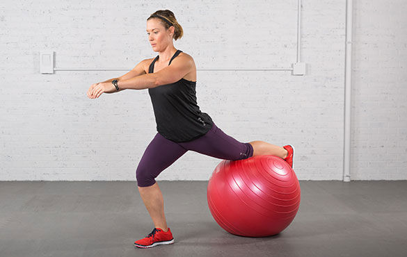 Supine Abdominal Stretch with Swiss Exercise Ball