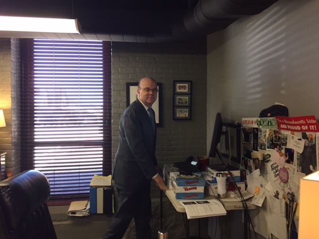 Representative Jim McGovern joined his staff in competing in the 2017 Congressional Fitness Challenge. Team McGovern was able to get in extra steps with their standing treadmill desks, pictured above, as well as through other fun fitness challenges like plank contests, charity walks and bike rides.