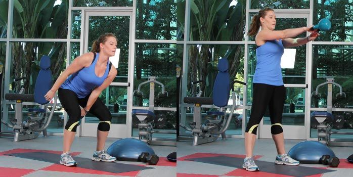 Alternating single-arm kettlebell swings