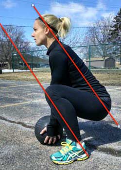 Heavy ball squat