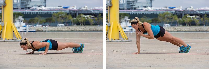 Push up with alternating shoulder taps