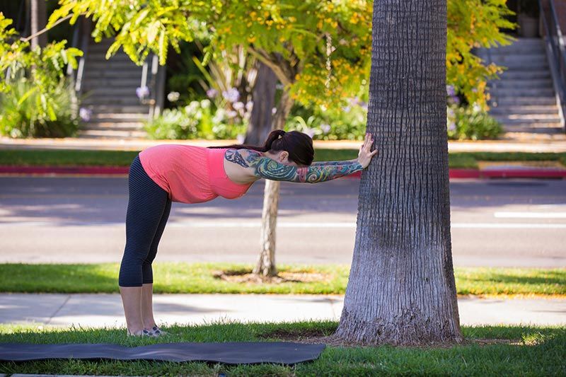 Standing downward dog