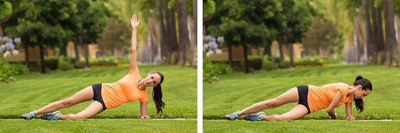 Side plank rotation