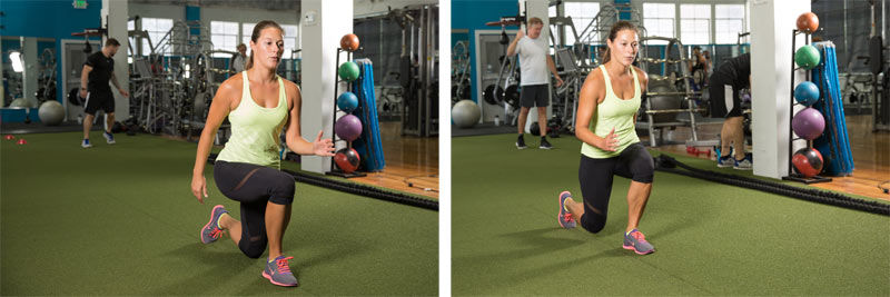 backward walking lunges