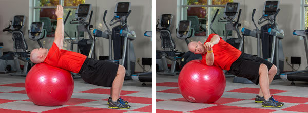 Stability ball twist