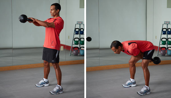 kettlebell two-arm swing