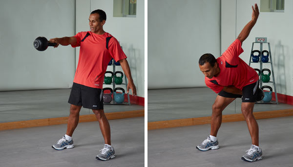 kettlebell single-arm swing