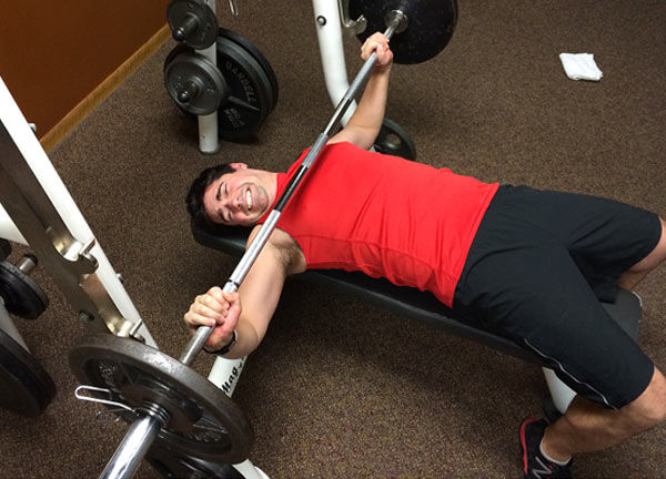 Wide-grip bench press