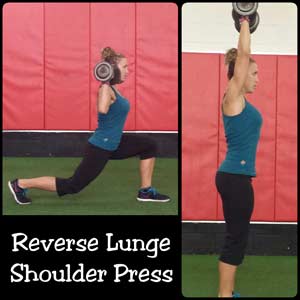 Reverse Lunge with shoulder press