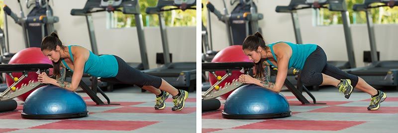 BOSU Spiderman Planks