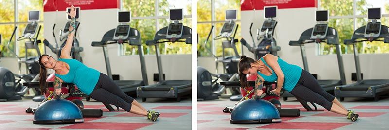 BOSU Side Plank with Reach