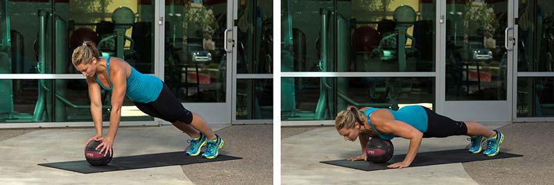 Medicine ball power push-up