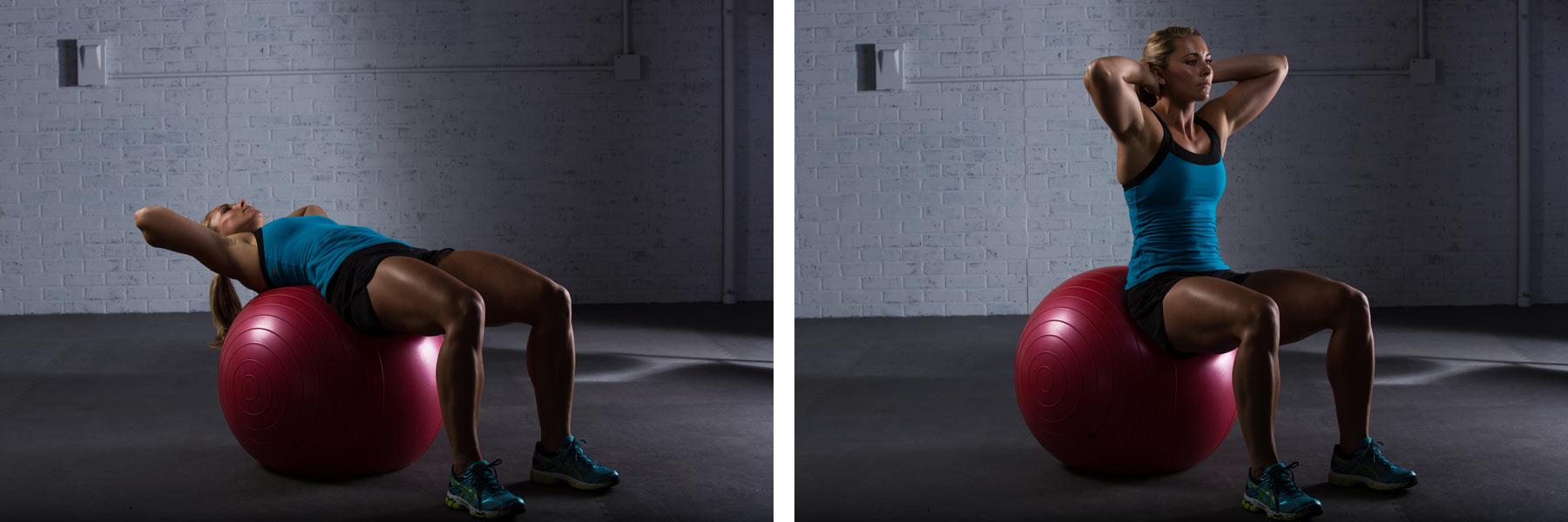 Stability ball crunch