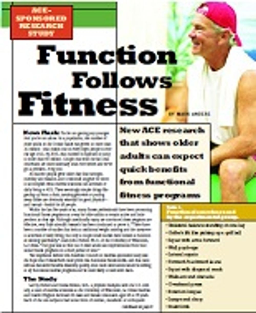 Function Follows Fitness