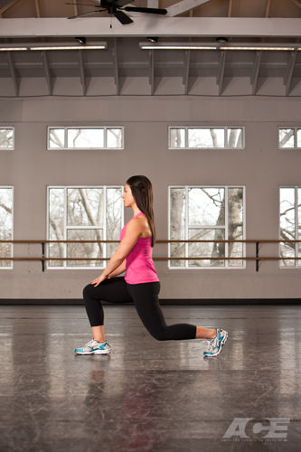 anterior leaning lunges