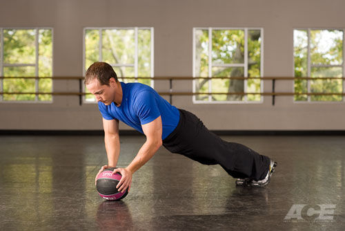 Basketball Conditioning Workout: Alternating Basketball Push-Ups