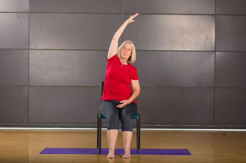 Yoga for Seniors Using a Chair for Support