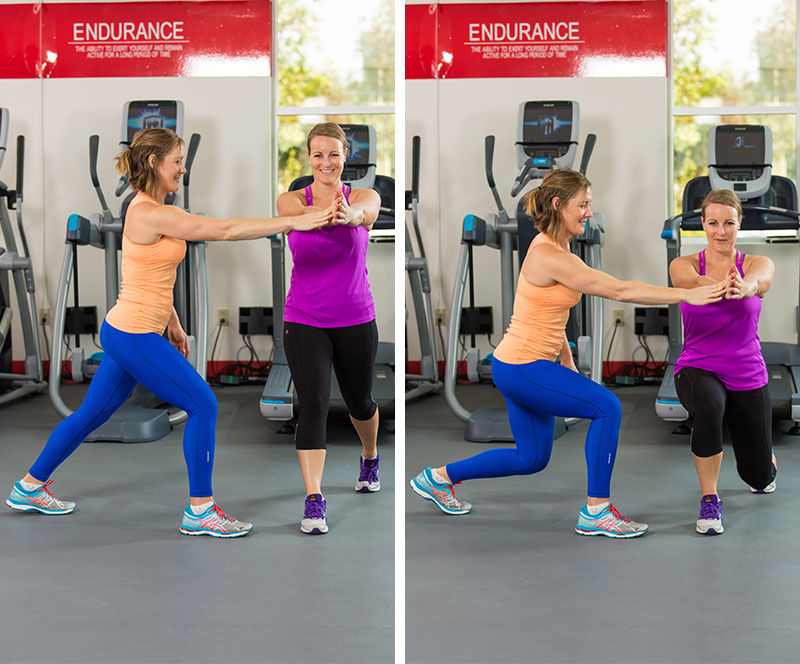 Anti-rotation Backward Lunges