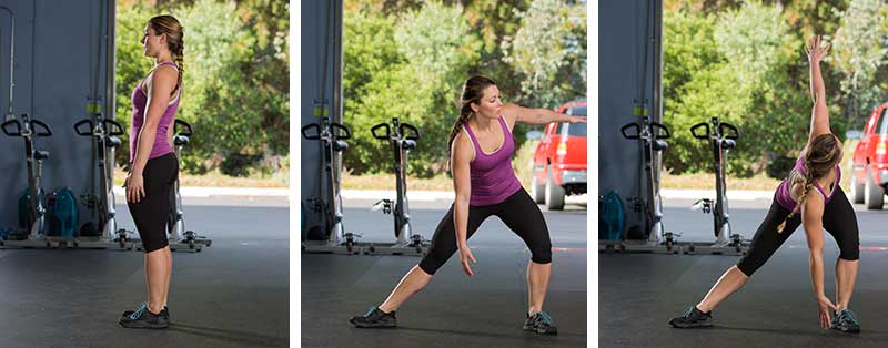 Transverse Lunge With Reach to Foot