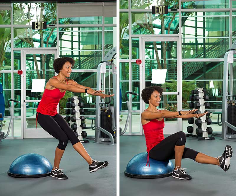 BOSU BALANCE SINGLE LEG - Exercises, workouts and routines