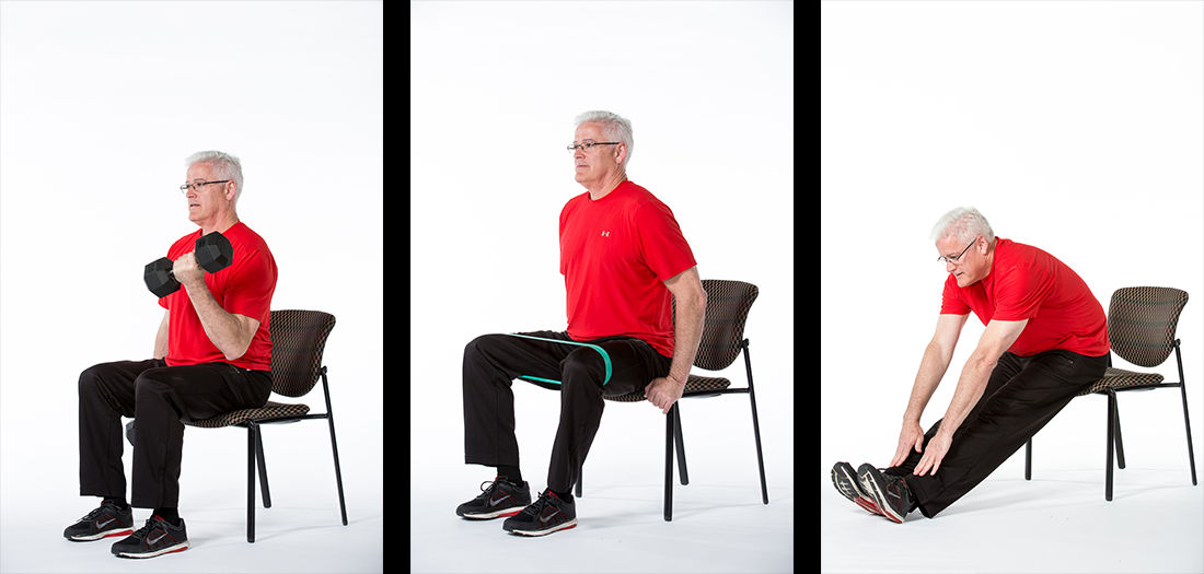 Chair aerobic exercises for senior citizens