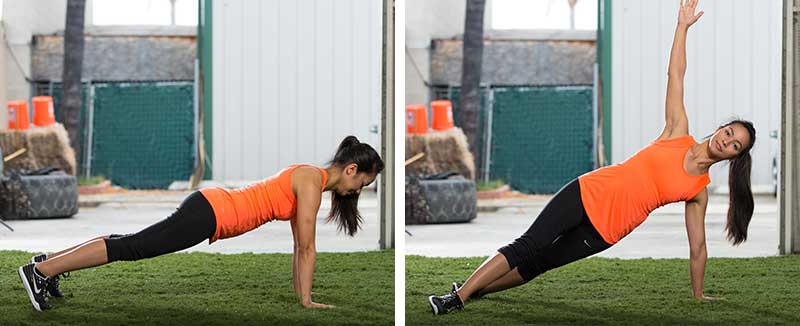 High Plank With Thoracic Rotation