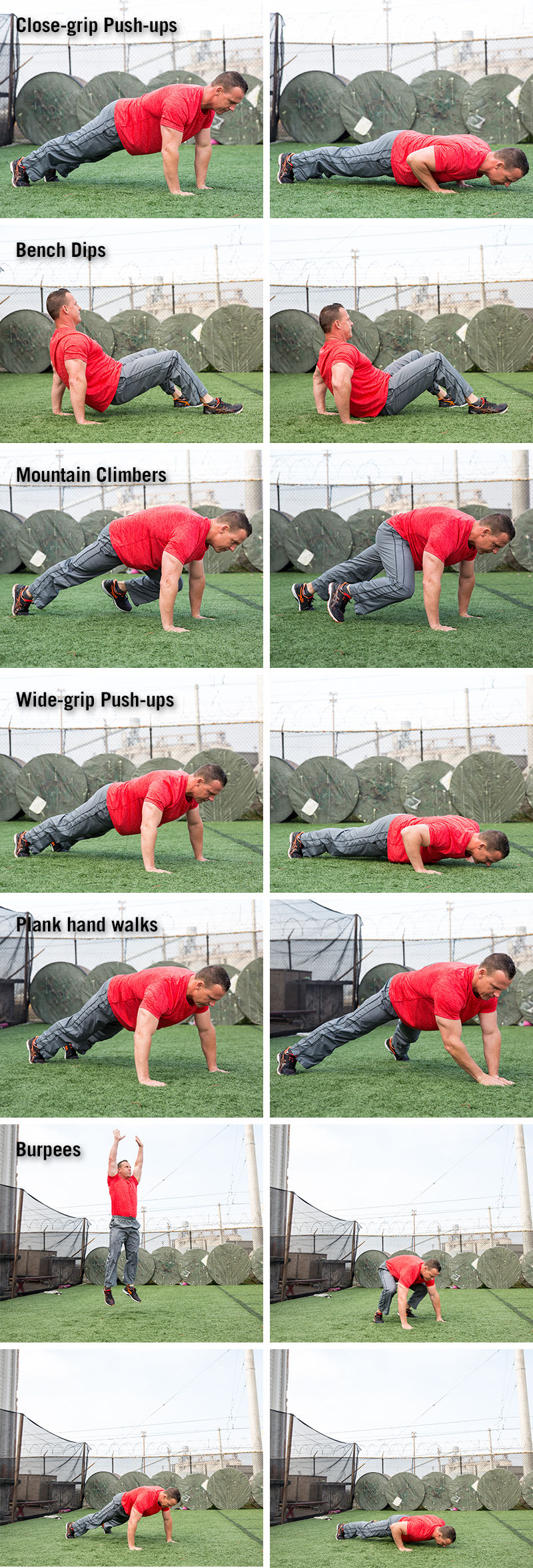 Upper-body and Core Outdoor Circuit Workout