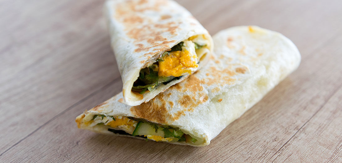 healthy veggie breakfast burrito