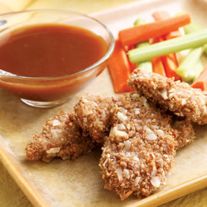 Almond-Crusted Pork with Honey-Mustard Dipping Sauce