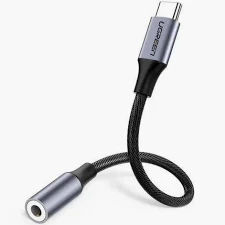 UGREEN AV142 USB C to 3.5mm Jack Female Cable 10cm -Gray