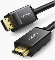 UGREEN DP101 DP Male To HDMI Male Cable- 3m