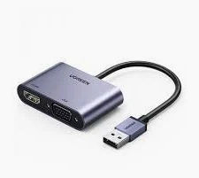 UGREEN MD115 Mini DP to HDMI + VGA Converter -Silver