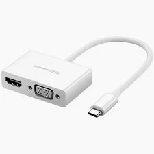 UGREEN MM123 USB Type C to HDMI + VGA Converter (White)