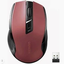 UGREEN MU006 Ergonomic Bluetooth Wireless Mouse  2.4G Wireless & Bluetooth - Maroon