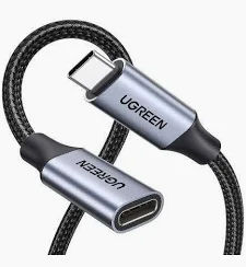 UGREEN US372 USB C 3.1 Male to USB C Female Extension Cable- 0.45m（10Gbps）
