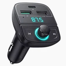 UGREEN CD229 Bluetooth car charger-FM Transmitter for Car PD/QC 3.0 with 2xusbc ports.