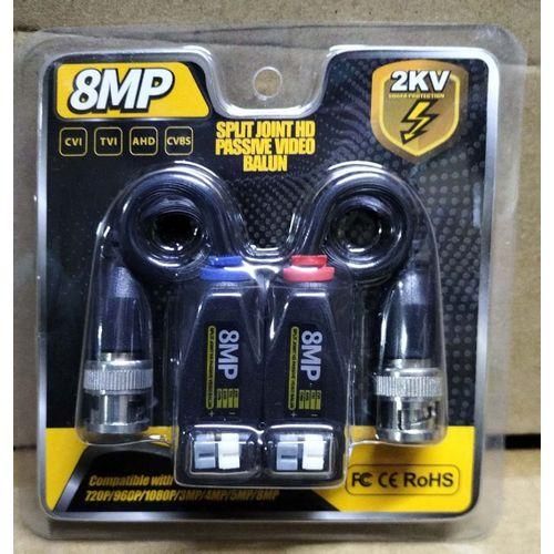8MP HD Passive BNC Video Balun (Pair)