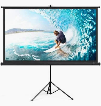Light Wave TPS 240T Tripod Projector Stand & Screen – 240 x 240cm Kenya | Portable PVC Canvas, 360° Rotation, Anti-Skid Feet image
